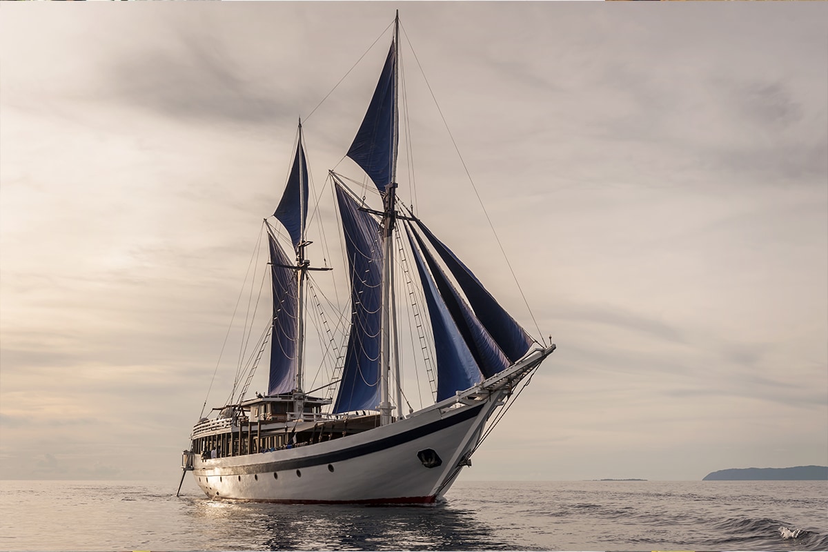 a traditional schooner called pinisi
